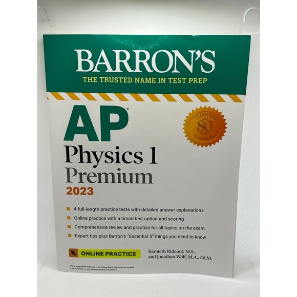 AP Physics 1 Premium 2023 Test Prep Guide (Bx X) - Picture 1 of 4